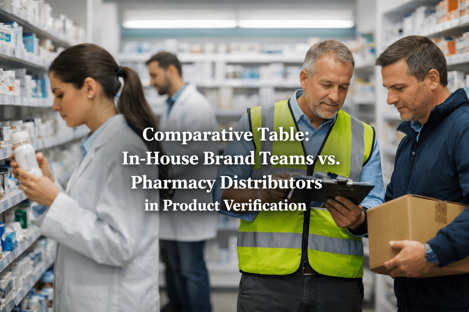 Comparative Table In House Brand Teams Vs. Pharmacy Distributors In Product Verification