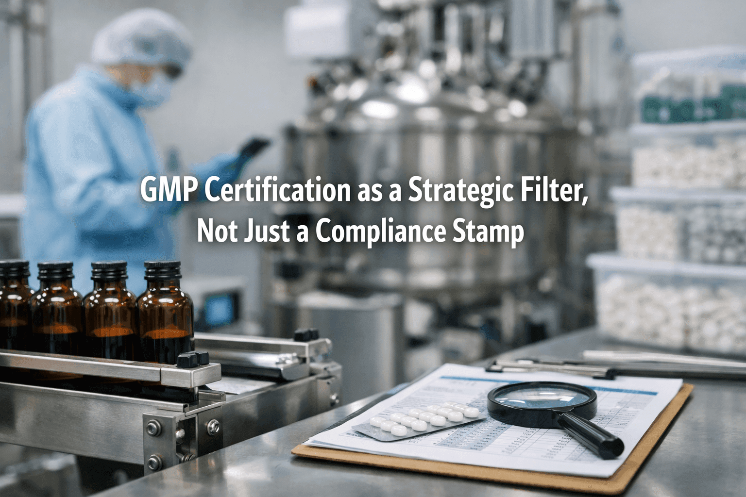 Gmp Certification As A Strategic Filter, Not Just A Compliance Stamp Gmp Certification As A Strategic Filter, Not Just A Compliance Stamp