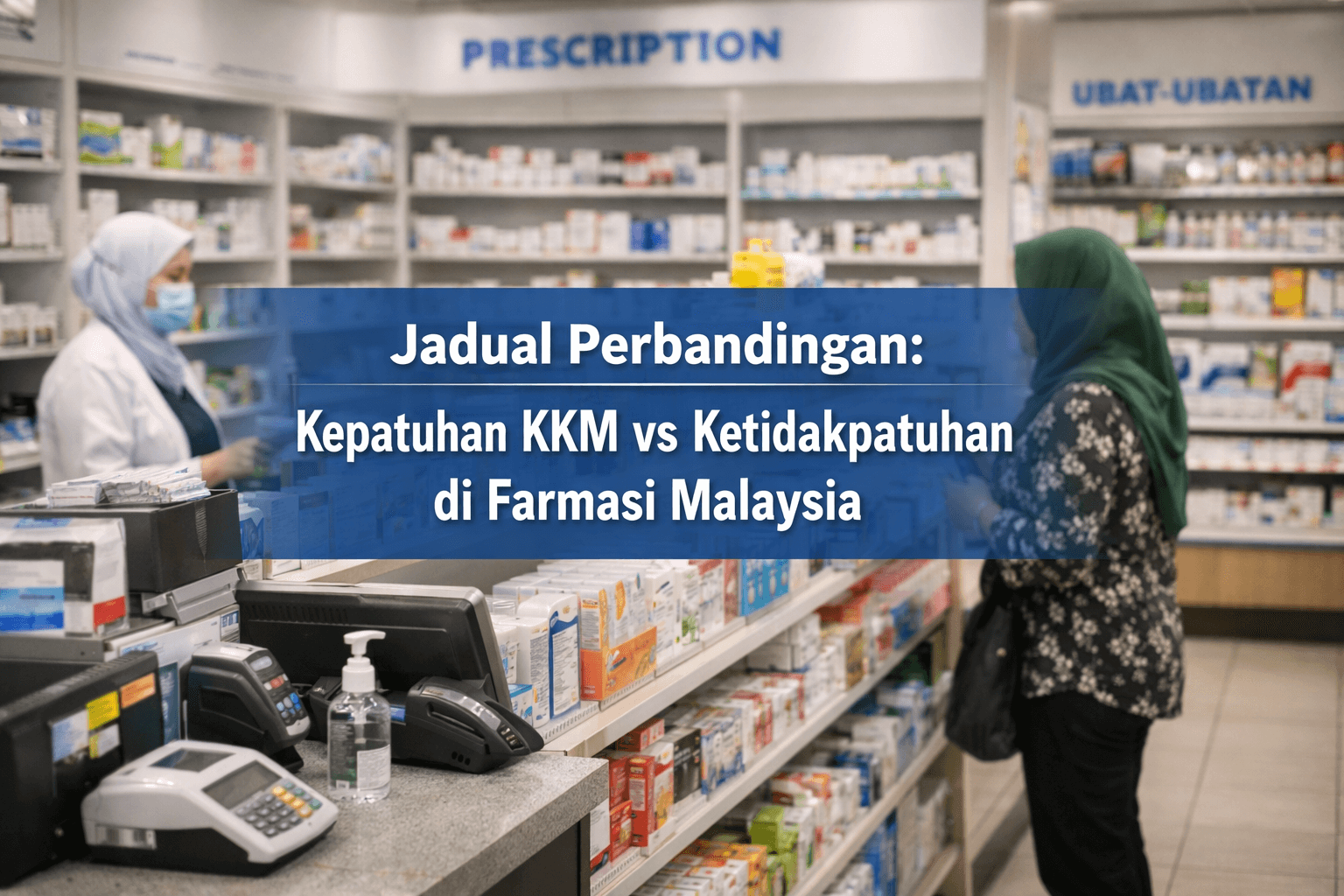 Jadual Perbandingan Kepatuhan Kkm Vs Ketidakpatuhan Di Farmasi Malaysia