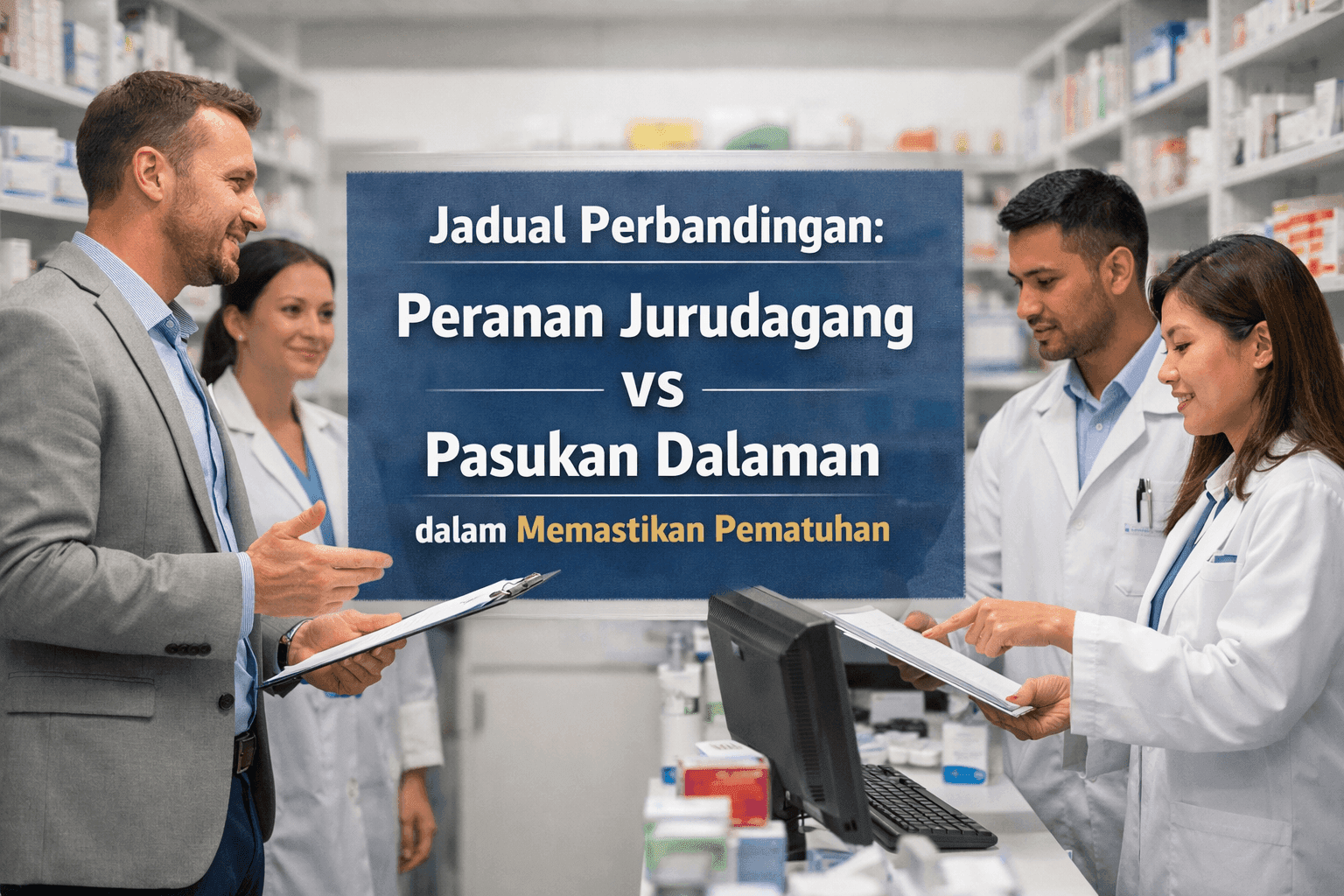 Jadual Perbandingan Peranan Jurudagang Vs Pasukan Dalaman Dalam Memastikan Pematuhan