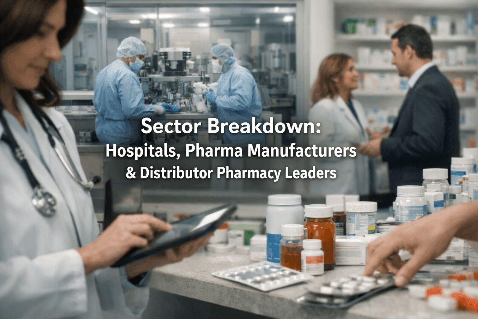 Sector Breakdown Hospitals, Pharma Manufacturers &Amp; Distributor Pharmacy Leaders Sector Breakdown Hospitals, Pharma Manufacturers &Amp; Distributor Pharmacy Leaders
