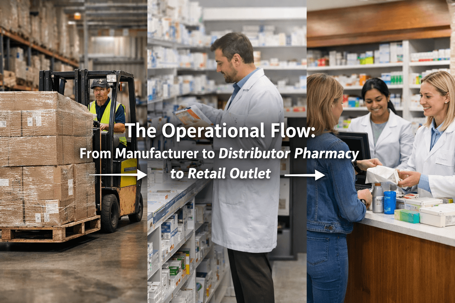The Operational Flow From Manufacturer To Distributor Pharmacy To Retail Outlet